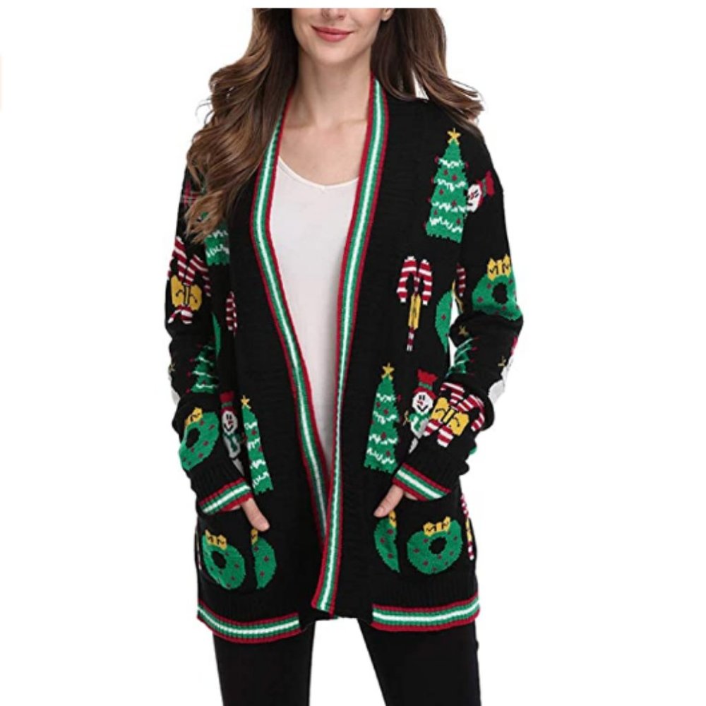 Spadehill Womens Christmas Cable Knit Sweater